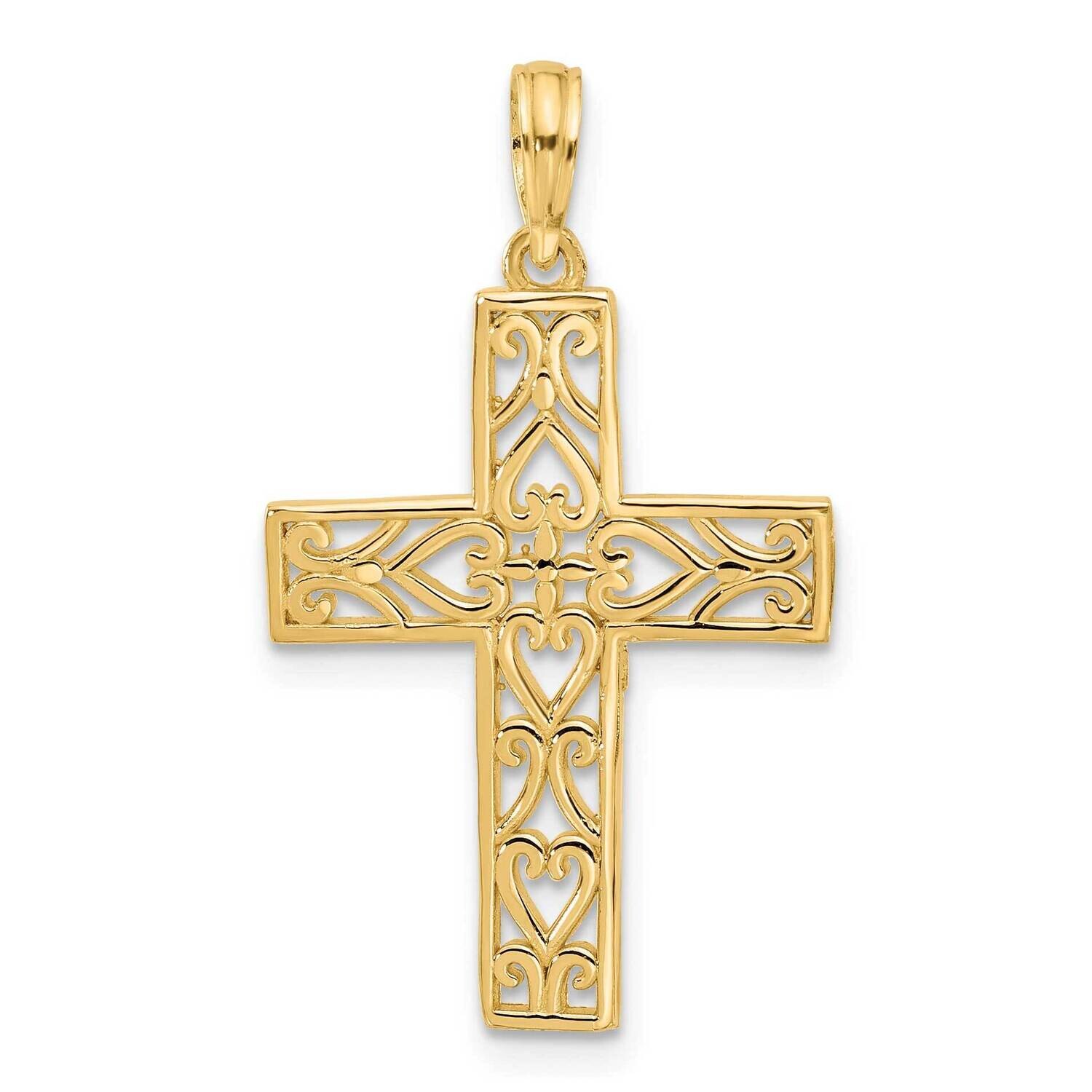 Fancy Cross Charm 14k Gold D5612 by Men&#39;s Jewelry and Accessories, MPN: D5612,