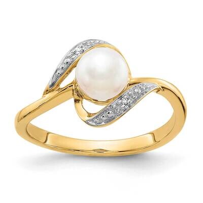 Diamond Fw Cultured Pearl Ring 10k Gold 10Y11649A, MPN: 10Y11649A,