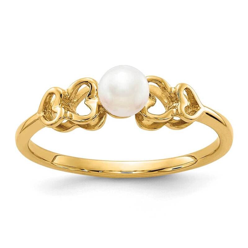 4mm Fw Cultured Pearl Ring 10k Gold 10Y1869PL