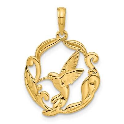 Fancy Hummingbird Charm 14k Polished Gold D5483, MPN: D5483,
