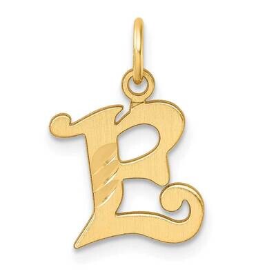 Letter E Initial Charm 14k Gold Diamond-Cut  C4833E, MPN: C4833E,