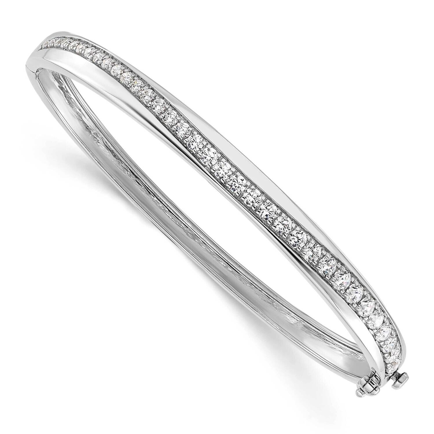 True Origin Diamond Vs/Si D E F Bangle Bracelet 6.75 Inch 14k White Gold BM9383-162-WLD