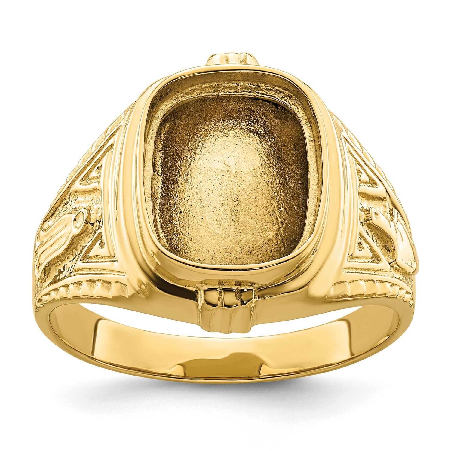 Men&#39;s Polished Textured Masonic Ring Mounting 10k Gold 10Y4078 by Masonic, MPN: 10Y4078,