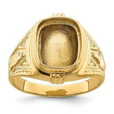 Men&#39;s Polished Textured Masonic Ring Mounting 10k Gold 10Y4078 by Masonic, MPN: 10Y4078,