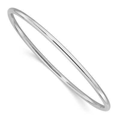 3.00mm Polished Slip On Bangle 14k White Gold DB735W, MPN: DB735W,