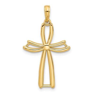Fancy Cross Charm 14k Gold D5508 by Men&#39;s Jewelry and Accessories, MPN: D5508,