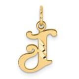 Letter J Initial Charm 14k Gold Diamond-Cut  C4833J, MPN: C4833J,