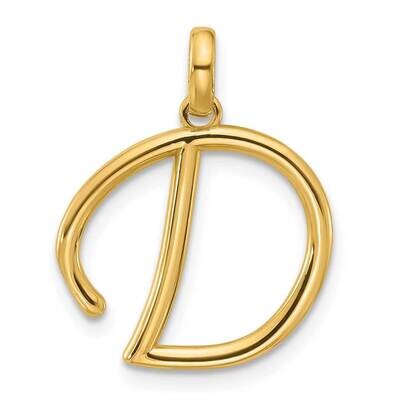 Fancy Pendant Letter D 14k Gold D5669D, MPN: D5669D,