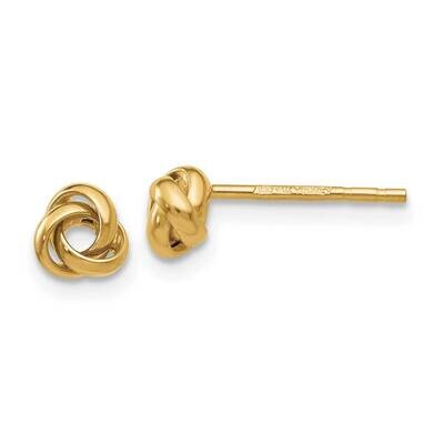 Knot Post Earrings 10k Polished Gold 10YE1639, MPN: 10YE1639,