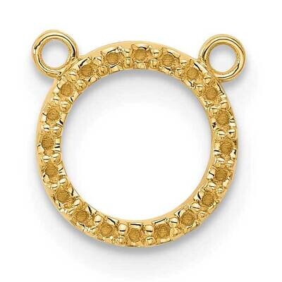 Open Circle Necklace Out Chain Mounting 18 Inch 10k Gold 10XP5027, MPN: 10XP5027,