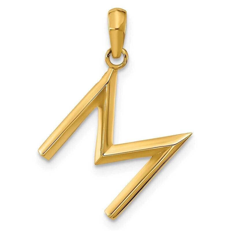 Fancy Pendant Letter M 14k Gold D5668M, MPN: D5668M,