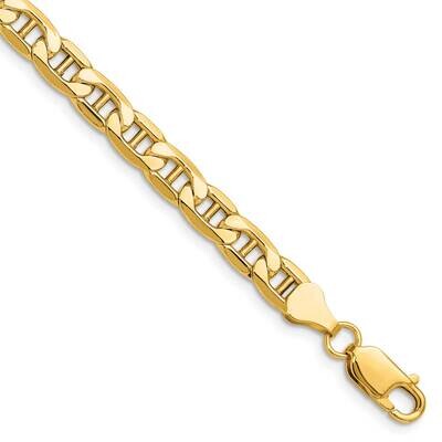 6.25mm Semi-Solid Anchor Chain 7 Inch 14k Gold BC196-7, MPN: BC196-7,