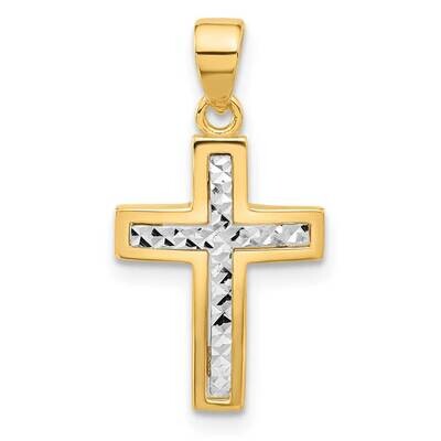 Polished Diamond-Cut Cross Pendant 14k Two-Tone Gold C4944 by Men&#39;s Jewelry and Accessories, MPN: C…