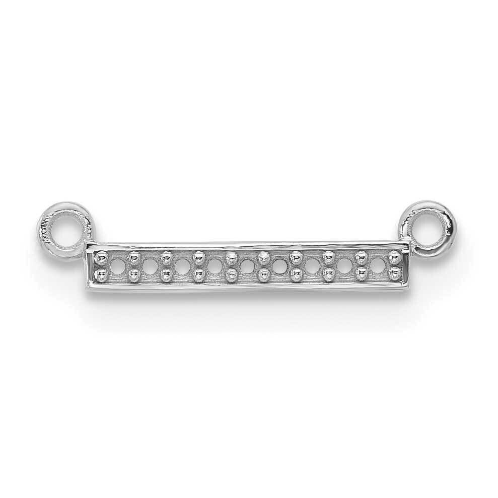 Tiny Bar Mounting Only 10k White Gold 10XP5030W, MPN: 10XP5030W,