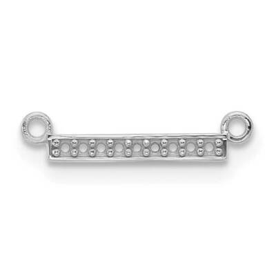 Tiny Bar Mounting Only 10k White Gold 10XP5030W, MPN: 10XP5030W,