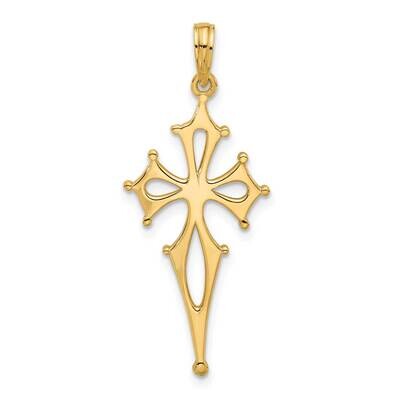 Fancy Cross Charm 14k Gold D5507 by Men&#39;s Jewelry and Accessories, MPN: D5507,