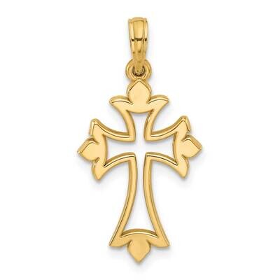 Fancy Cross Charm 14k Gold D5505 by Men&#39;s Jewelry and Accessories, MPN: D5505,