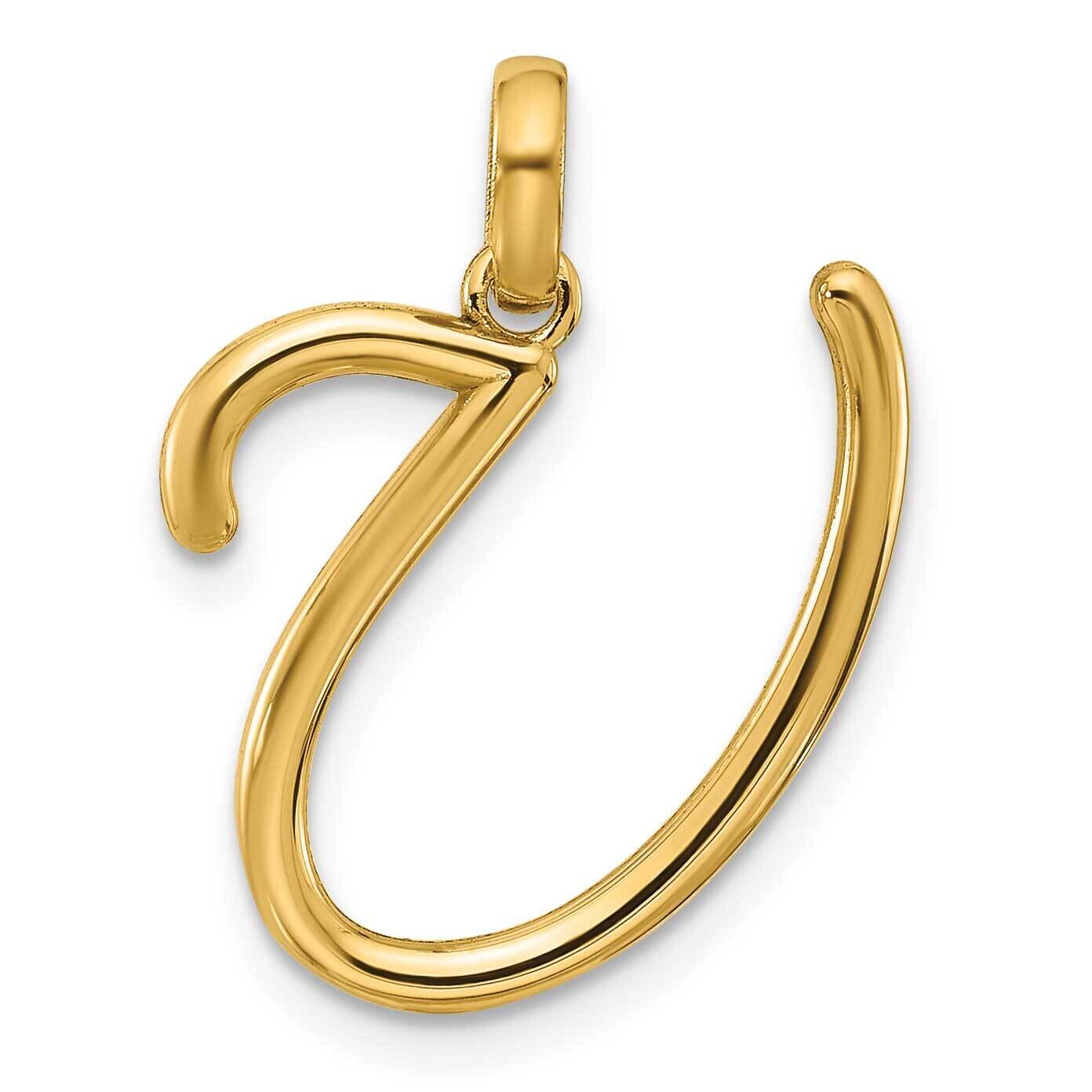 Fancy Pendant Letter U 14k Gold D5669U, MPN: D5669U,