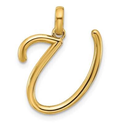 Fancy Pendant Letter U 14k Gold D5669U, MPN: D5669U,