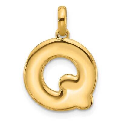 Fancy Pendant Letter Q 14k Gold D5670Q, MPN: D5670Q,