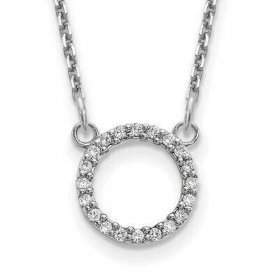Diamond Open Circle Necklace 10k White Gold 10XP5027WA, MPN: 10XP5027WA,
