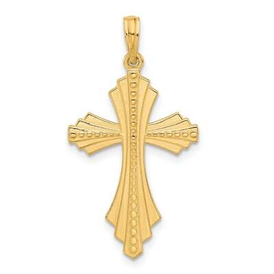 Beaded Cross Charm 14k Polished Gold D5560 by Men&#39;s Jewelry and Accessories, MPN: D5560,