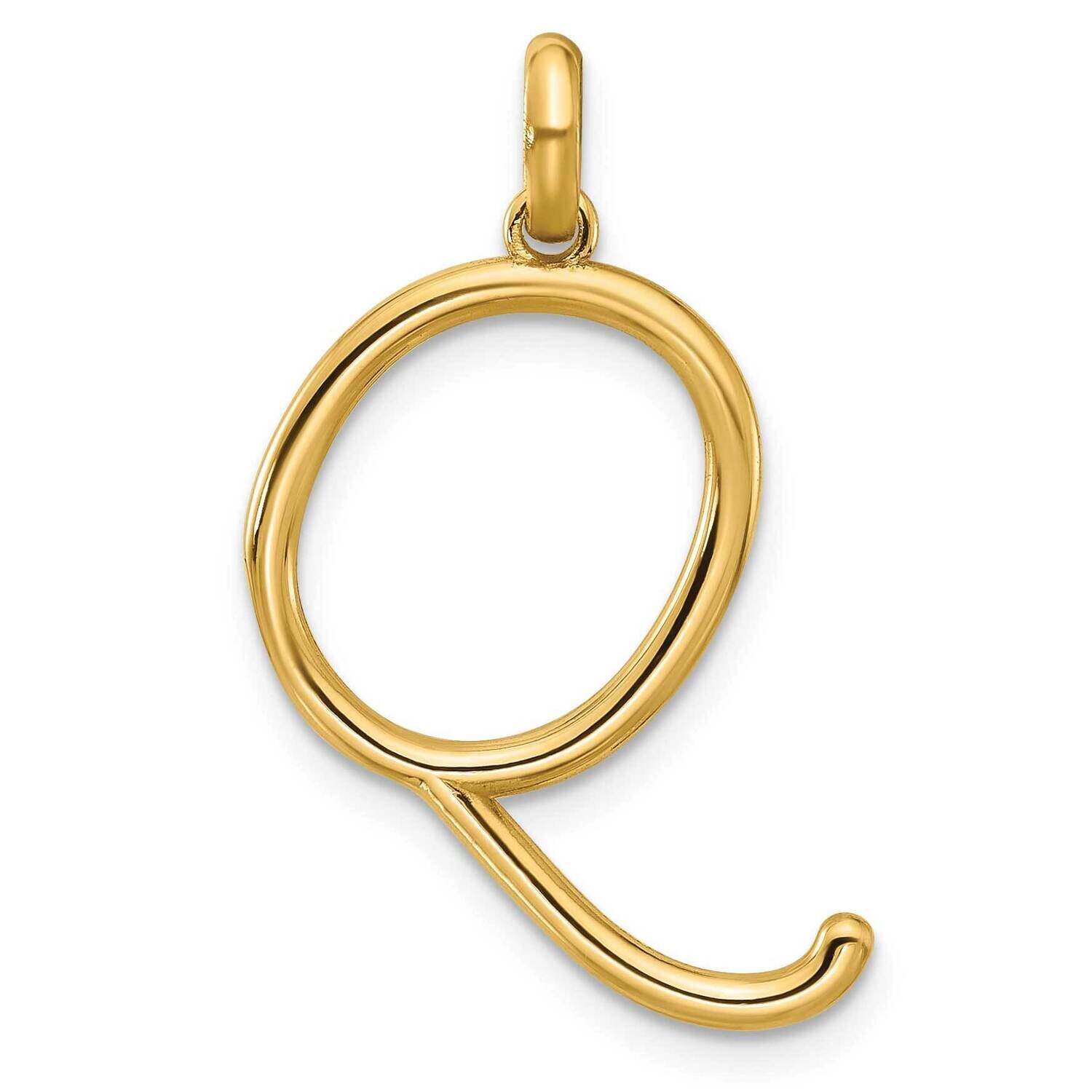 Fancy Pendant Letter Q 14k Gold D5669Q, MPN: D5669Q,