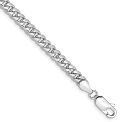 4.25mm Solid Miami Cuban Chain 8 Inch 14k White Gold DCU120W-8, MPN: DCU120W-8,