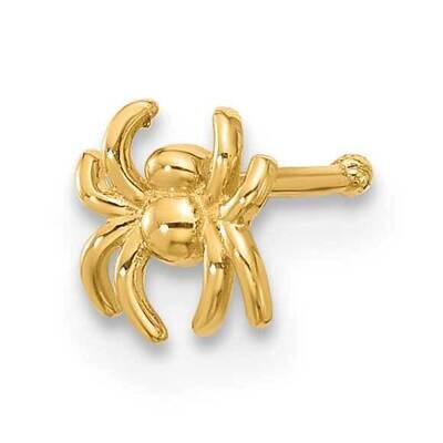 22 Gauge Polished Spider Nose Stud 14k Gold BD242, MPN: BD242,