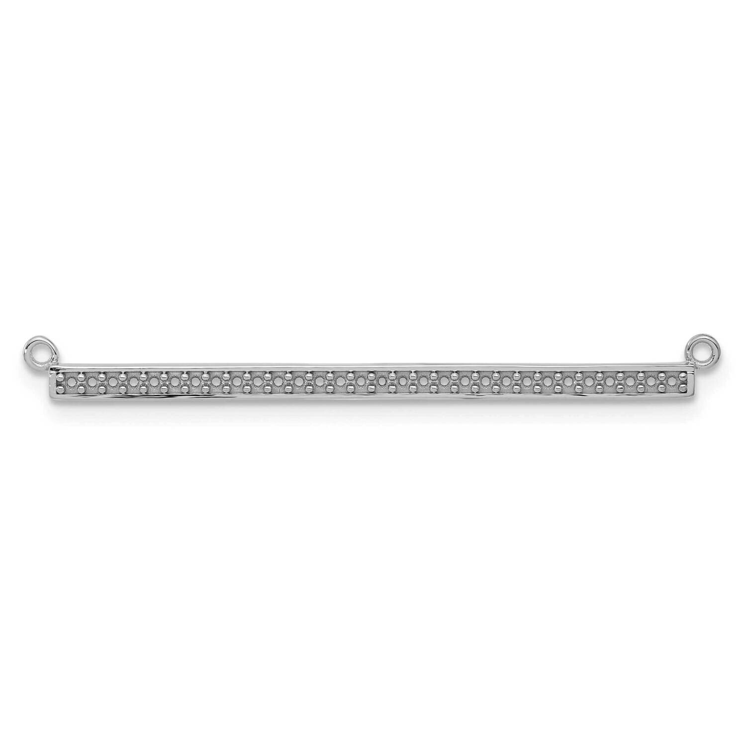 Bar Necklace Out Chain Mounting 18 Inch 10k White Gold 10XP5031W, MPN: 10XP5031W,