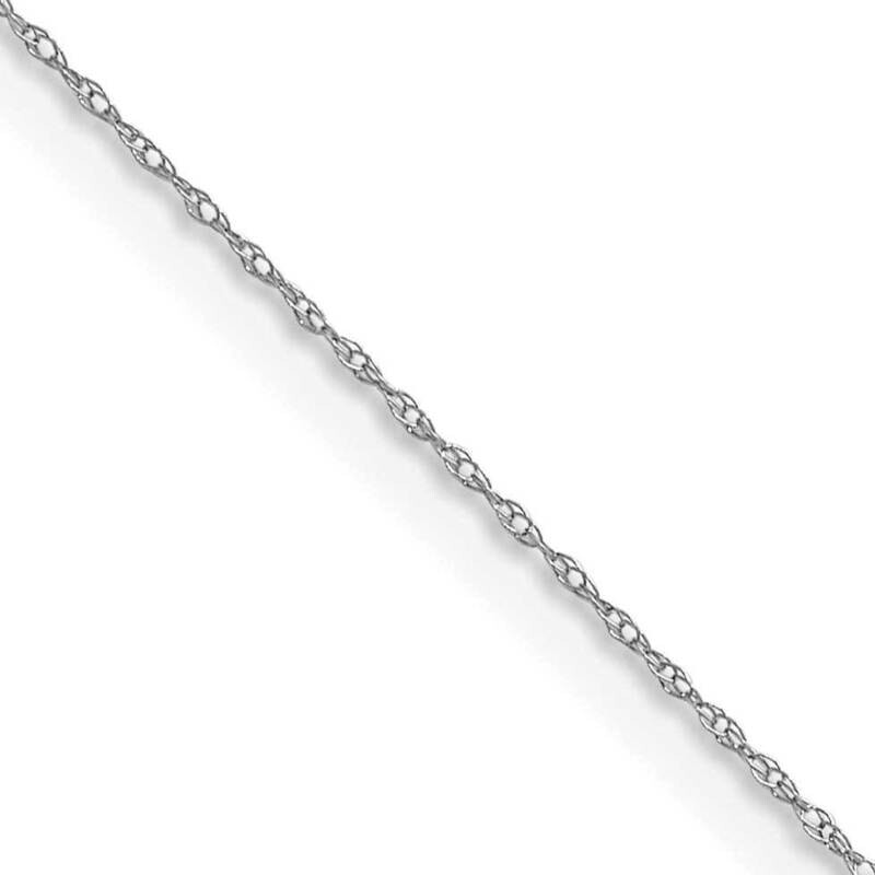 .4 mm Carded Cable Rope Chain 18 Inch 14k White Gold 4RW-18, MPN: 4RW-18,