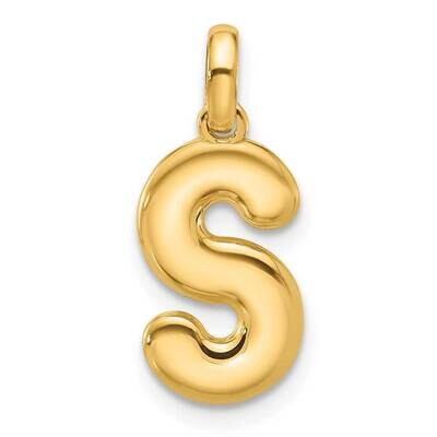 Fancy Pendant Letter S 14k Gold D5670S, MPN: D5670S,