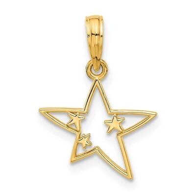 Stars Pendant 14k Polished Gold D5376, MPN: D5376,