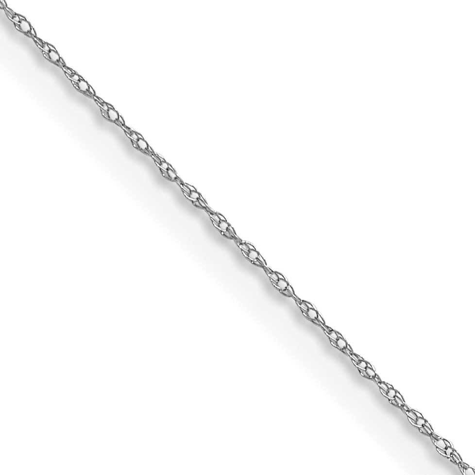 .4 mm Carded Cable Rope Chain 24 Inch 14k White Gold 4RW-24