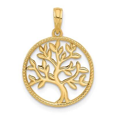Circle Tree Charm 14k Polished Gold D5512, MPN: D5512,