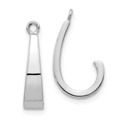 J Hoop Earrings Jackets 10k White Gold 10YE1493, MPN: 10YE1493, 716838383092