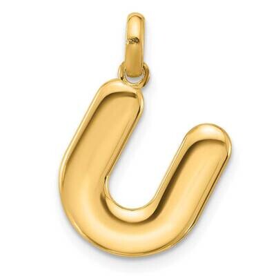 Fancy Pendant Letter U 14k Gold D5670U, MPN: D5670U,