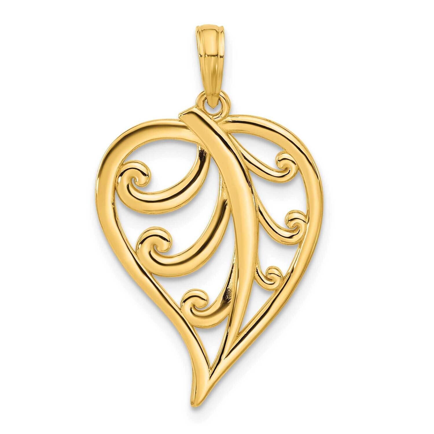 Leaf Pendant 14k Polished Gold D5429, MPN: D5429,