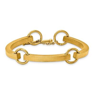 Satin Status Link Bracelet- Yellow 7.5 Inch Sterling Silver Polished B6861-YELLOW-7.5, MPN: B6861-Y…