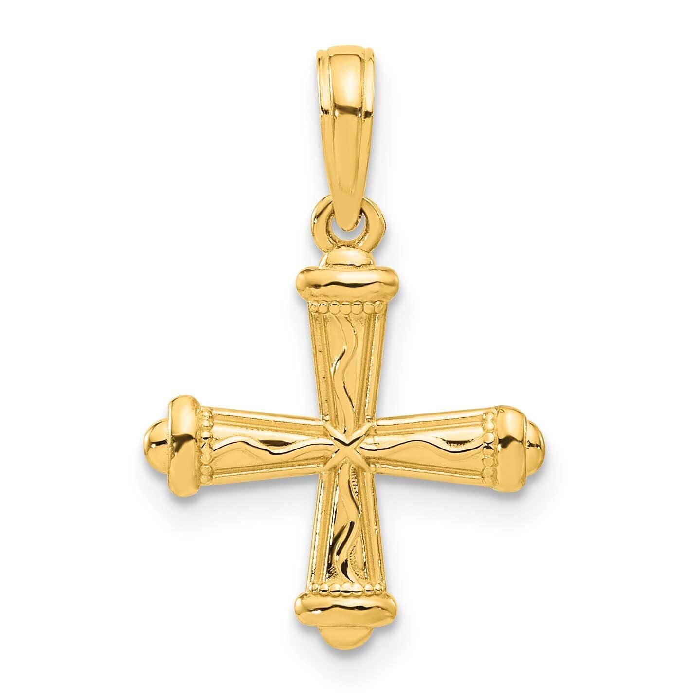 Texture Cross Pendant 14k Polished Gold D5364 by Men&#39;s Jewelry and Accessories, MPN: D5364,