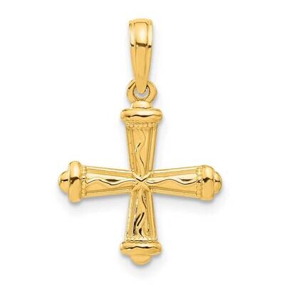 Texture Cross Pendant 14k Polished Gold D5364 by Men&#39;s Jewelry and Accessories, MPN: D5364,