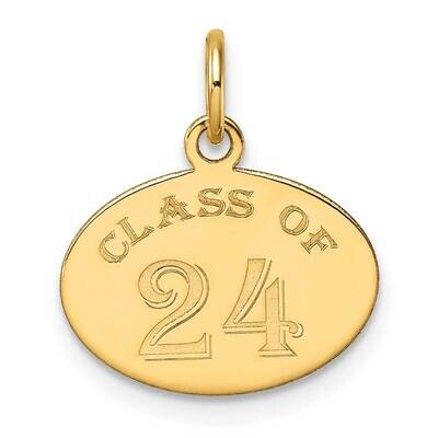 Oval Class Of 2024 Charm 10k Gold 10YC1544 by Men&#39;s Jewelry and Accessories, MPN: 10YC1544,