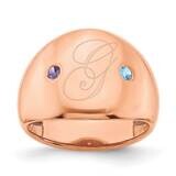 2 Birthstone Personalized Cigar Ring 10k Rose Gold 10XNR110R, MPN: 10XNR110R,