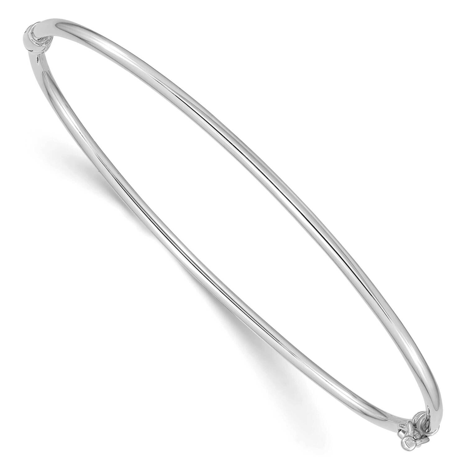 Hinged Bangle Bracelet 7 Inch 14k White Gold DB495W, MPN: DB495W, 196904149034