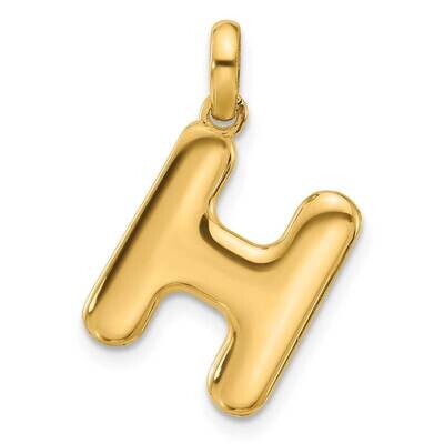 Fancy Pendant Letter H 14k Gold D5670H, MPN: D5670H,