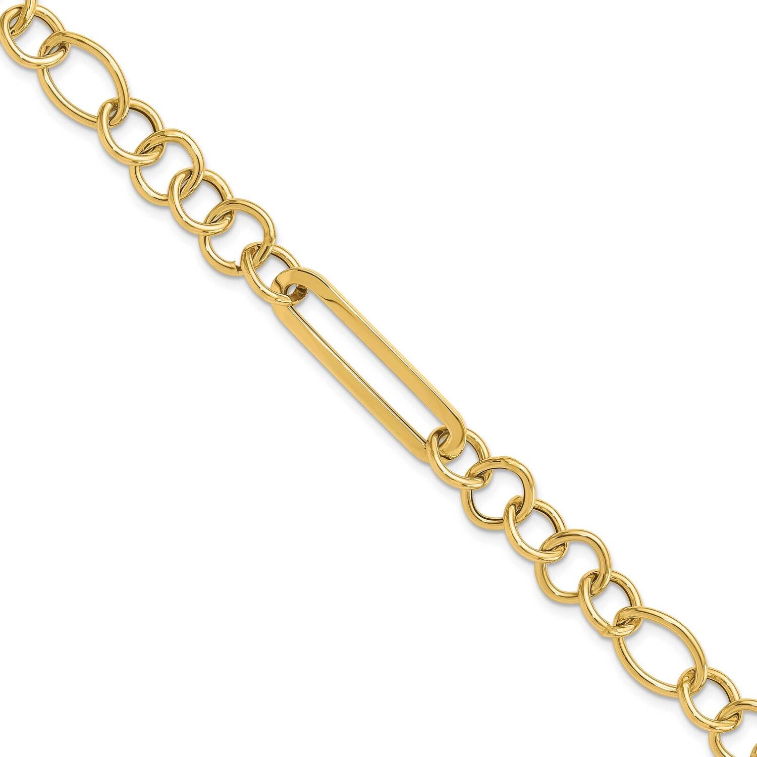 Fancy Link 7.75 In Bracelet 7.75 Inch 14k Polished Gold FB2032-7.75, MPN: FB2032-7.75,