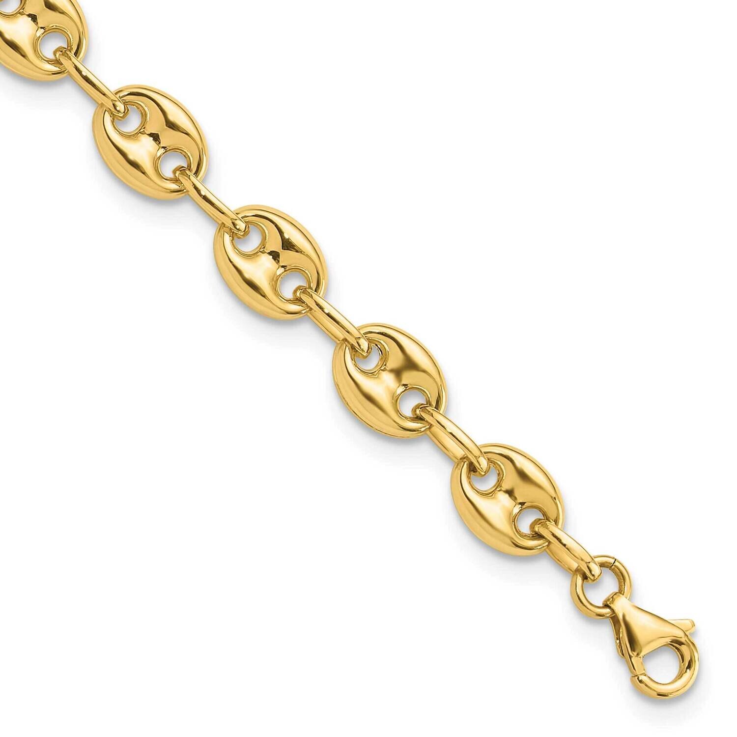 Fancy Link 7.75 Inch Bracelet 14k Gold FB2026-7.75