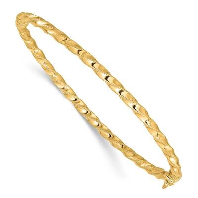 Twisted 3.20mm Hinged Bangle 14k Gold DB727, MPN: DB727, 196904170724