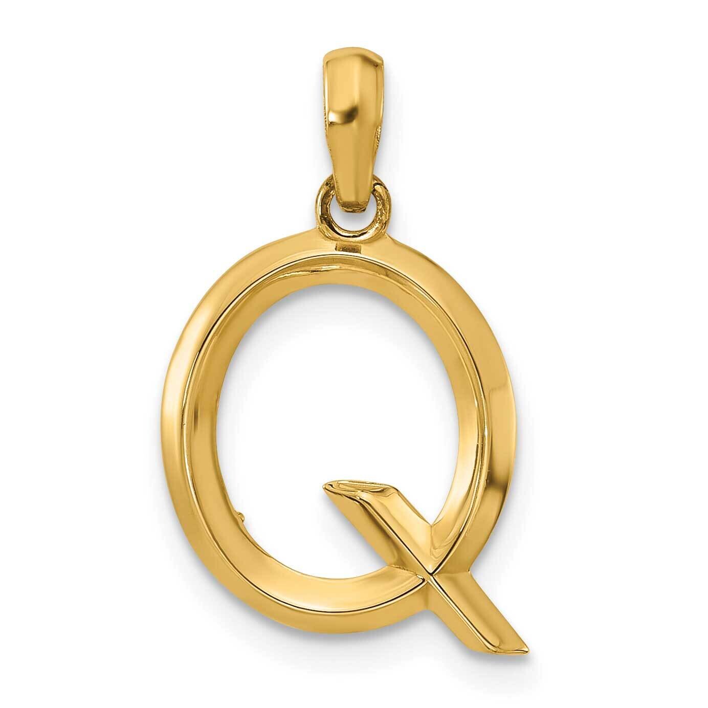 Fancy Pendant Letter Q 14k Gold D5668Q, MPN: D5668Q,