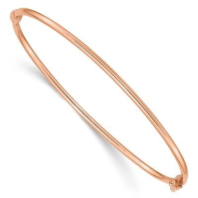 Hinged Bangle Bracelet 7 Inch 14k Rose Gold DB495R, MPN: DB495R,